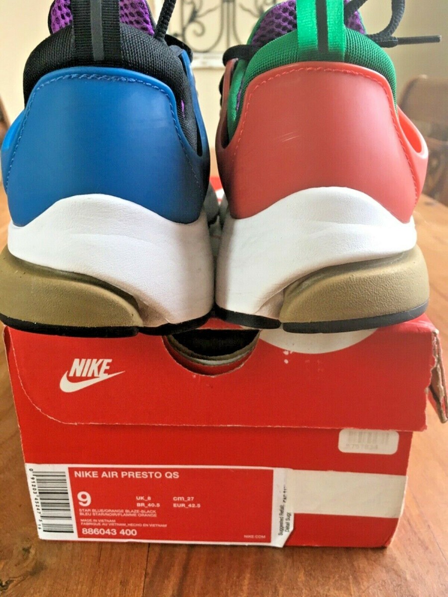 Nike Air Presto QS Greedy Star Blue/Orange Blaze-Black Size