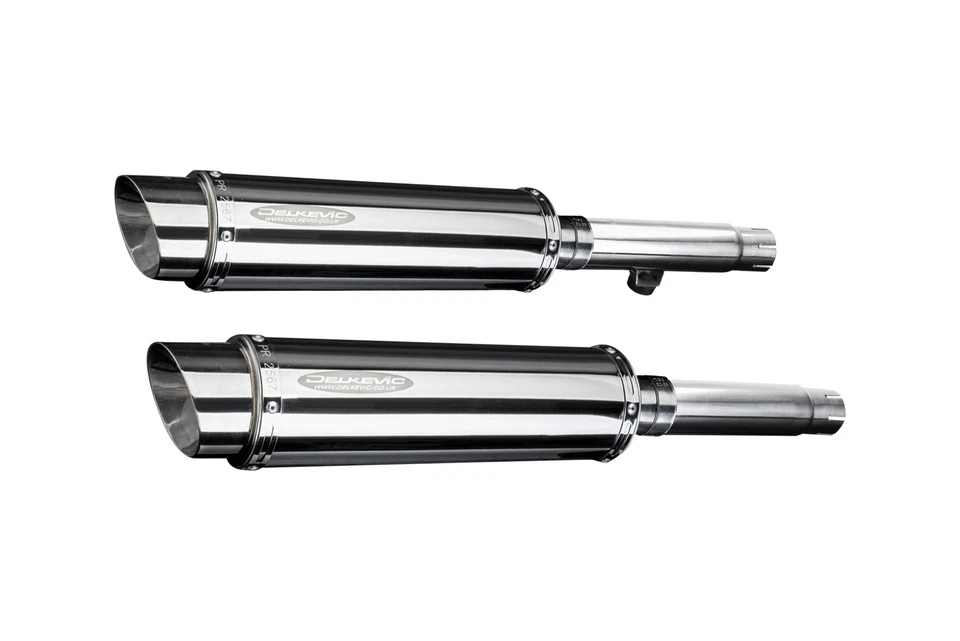 Kit silenciador escape redondo de acero inoxidable Honda CB450 K3-K7 1970-1974 deslizable 14" Foto 2 de 4