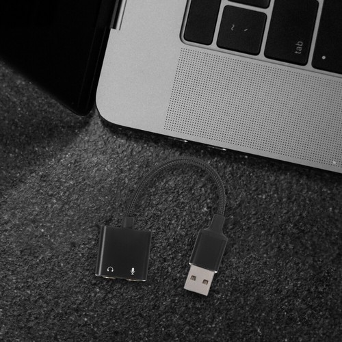 Soundkartenkonverter Externer Soundadapter Kopfhörer-Audio-Splitter - Afbeelding 5 van 12