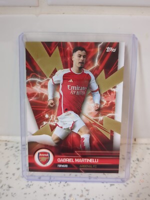 Topps Arsenal Fan Set 2023/24 Gabriel Martinelli 'Lighting' Card