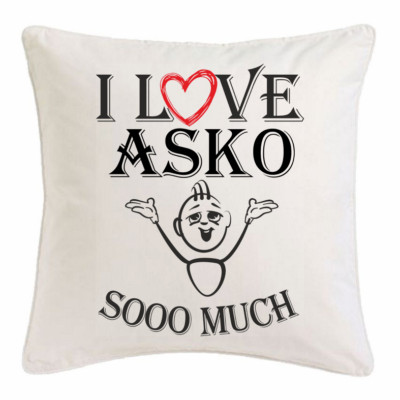 I Love Asko KISSENBEZUG 40X40cm Ich Liebe Asko Weiss 109837