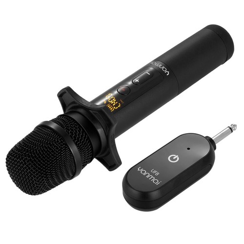 Wireless Microphone Metal Cordless Handheld Microphone with Receiver System Set - Picture 6 of 9