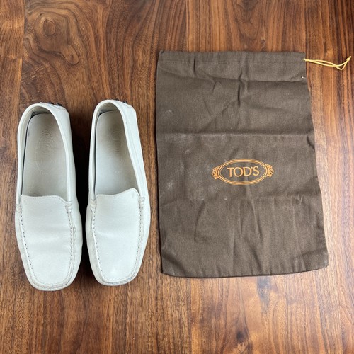 TODS Mocassino Uomo Pelle Bianco Made In Italy - Taglia 9 (US Taglia 10)