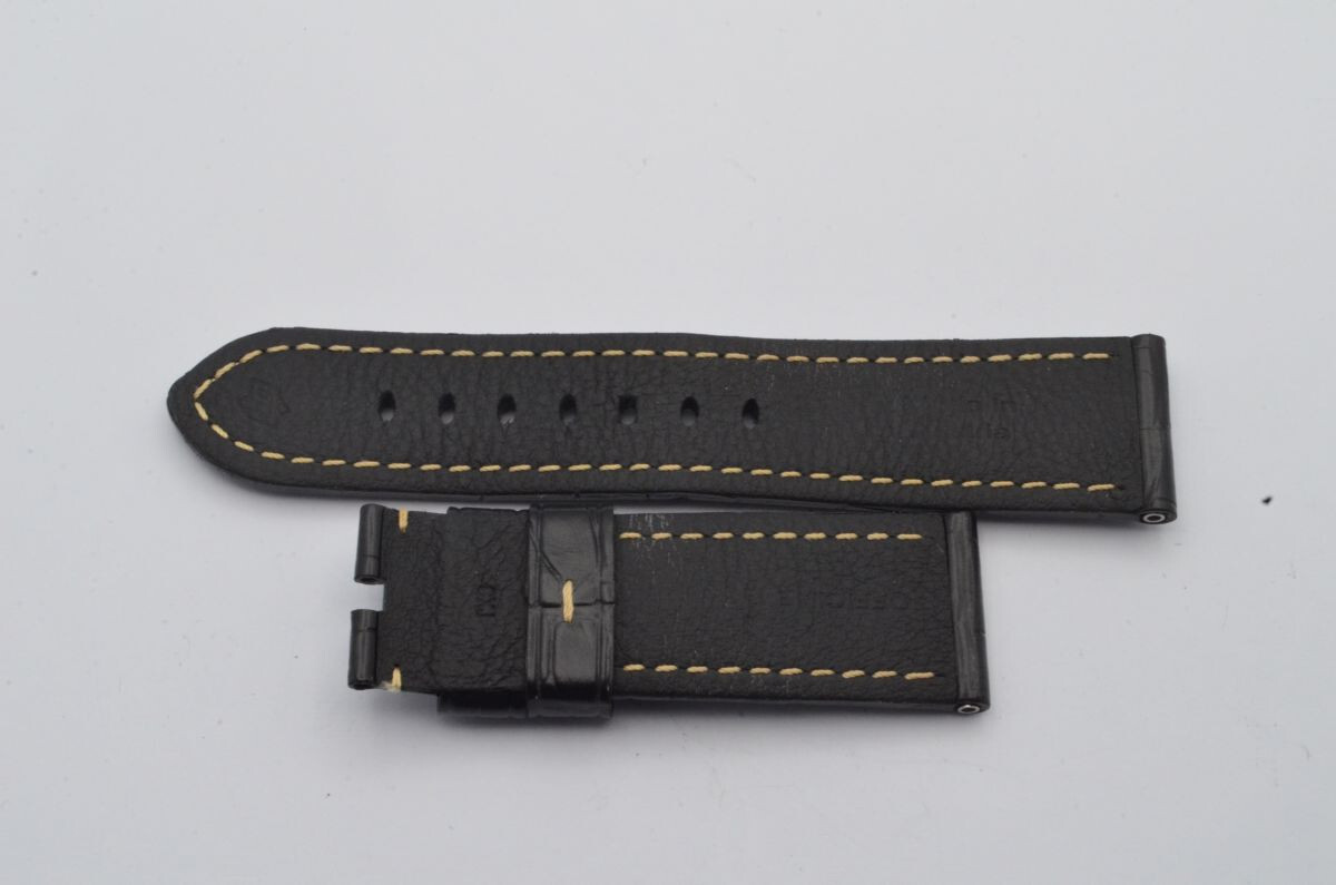 OFFICINE PANERAI LEDER ARMBAND SCHWARZ 24MM FÜR