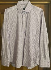 BOGOSSE PURPLE PLAID MEN  S SHIRT SIZE 4/L