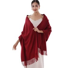 Winter Scarfs for Women Pashmina Shawls Wraps for Evening Dresses Burgundy