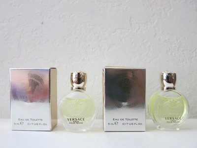 NIB Lot of (2) Versace Eros Pour Femme EDT Perfume Travel Minis .17oz/5mL Each