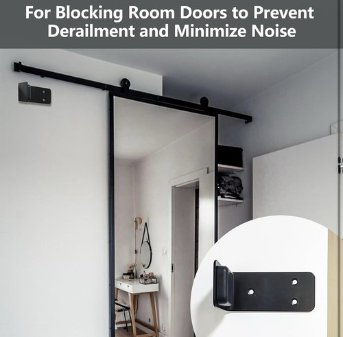 90 Degree Right Angle Door Stopper Heavy Duty Sliding Barn Door Stop Holder A... - Picture 5 of 7