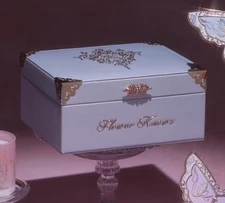 NEW Light Blue Flower Knows Limited Edition Makeup Jewelry Storage Box