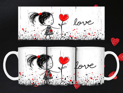 Liebe Tasse süß Valentinstag Geschenk romantisch Herz 11oz Keramik Kaffeetasse