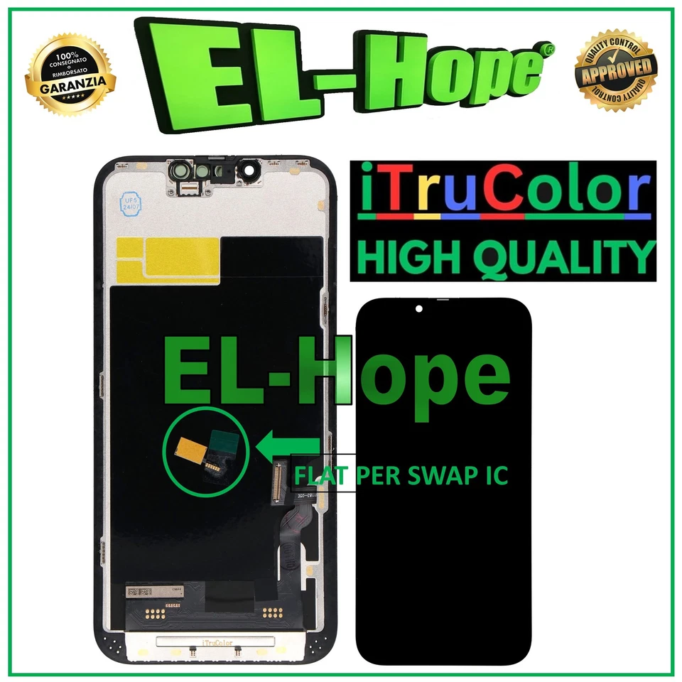 ITRUCOLOR HIGH-END DISPLAY LCD iTruColor SOFT OLED PREMIUM PER APPLE IPHONE 13 TOUCH SCREEN SCHERMO
