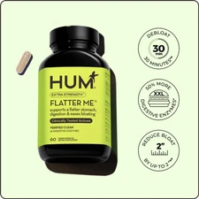 HUM Nutrition Flatter Me Extra Strength Digestive Enzymes 60 Cap Free Shipping