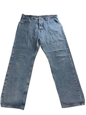 Wrangler 97601VR Men's Relaxed Fit Jeans High Rise Straight Leg 36x34 Workwear