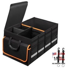 Medium Black Car Trunk Organizer Storage for SUV Sedan Cars