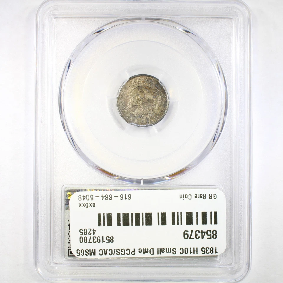 1835 H10C Small Date PCGS/CAC MS65 - Capped Bust Half Dime - Image 2 of 4
