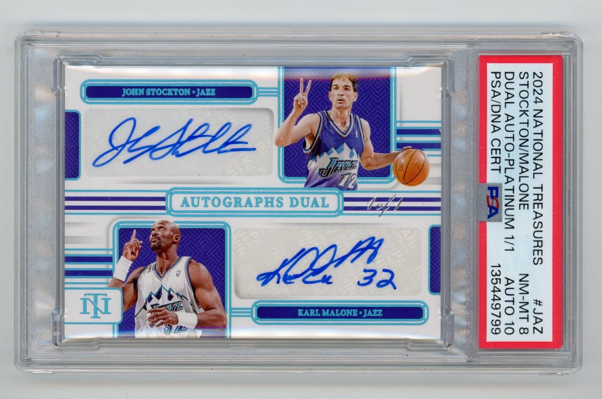 Panini John Stockton Basketball Autographed Sports Trading Cards