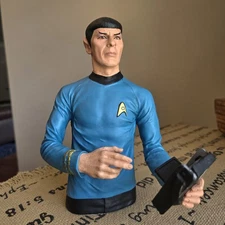 Rare SPOCK Diamond Select Star Trek SPOCK Bust Bank Unused 2013 Coin Bank