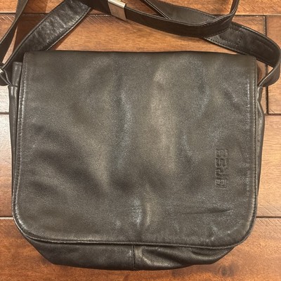 BREE BLACK BUTTER SOFT LEATHER CROSS BODY BAG