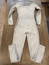 Mens Full Body Zentai Shiny Spandex Suit Bodysuit Gray Small