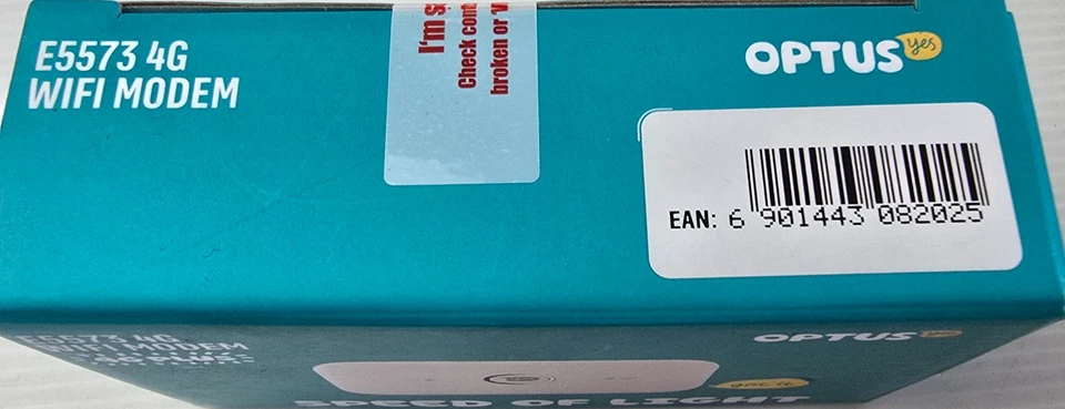 Optus E5573 Pocket WiFi USB 4G 4GX Mobile BROADBAND Modem Router (NEW) - Imagen 2 de 4