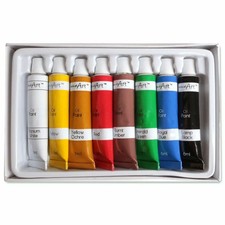 8 x Oil Paints Assorted Colours Tubes Beginner Artist Set Arts Crafts School