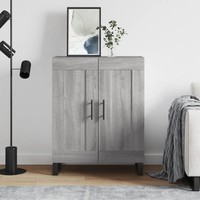 Sideboard Grau Sonoma Eiche Breite 69,5 Tiefe 34 HöHe 90 Cm Holzwerkstoff