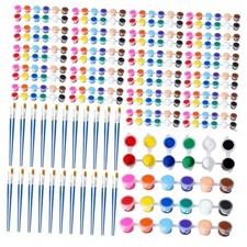 25 Pack Mini Acrylic Paint Set PCS Kids Paint Kit Container Strips Storage, 350