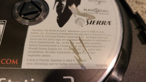 Scarface : Le monde est à vous et DVD (Sony PlayStation 2, 2006) ne fonctionne pas (H4) - Photo 6/12