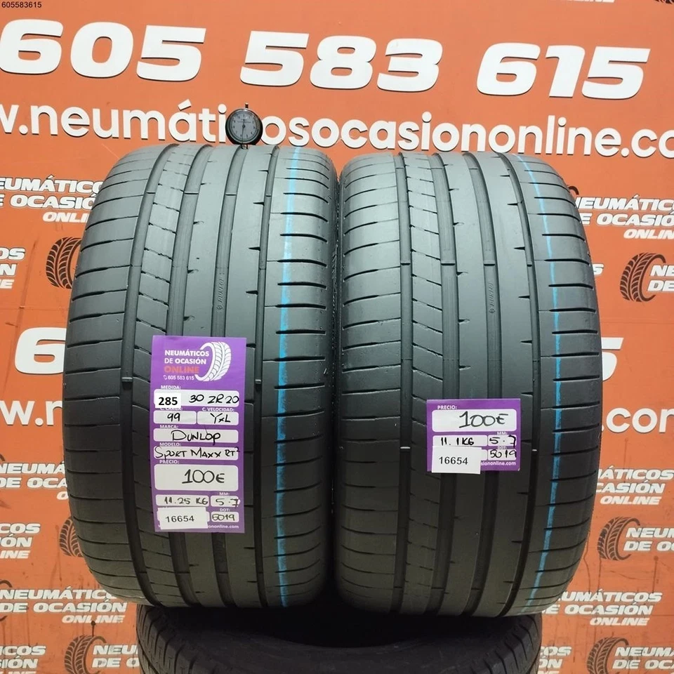 2 Pneus Dunlop Sport Maxx RT2 285/30 R20 99Y XL Été 5,7MM - Photo 1/4