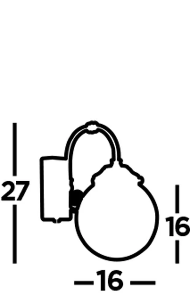 Wandleuchte Wandlampe Badezimmer in Messing Antik IP44 E14 Glas Metall Lampe - Bild 4 von 4
