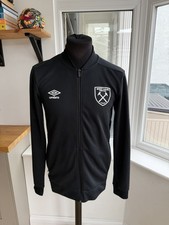 Umbro x West Ham United Official Tracksuit Top Jacket Black Size S