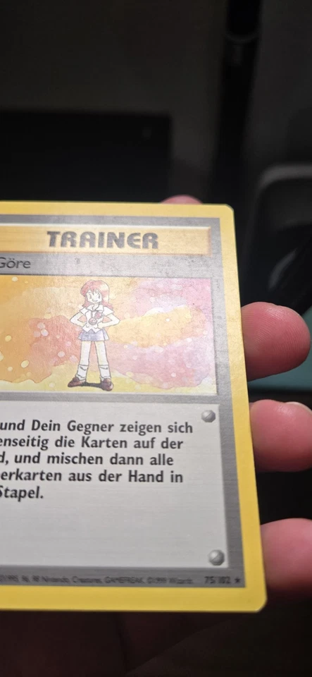 Pokemon Base Set 1st Edition German Lass 75/102 Non Holo Rare MP - Image 3 of 4