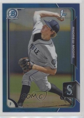 2015 Bowman Draft Chrome Blue Refractor 16/150 Andrew Moore #91 1h5