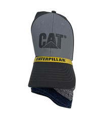 CAT Mens Assorted Cap and Sock Bundle 6 Pairs of Socks and 1 Cap