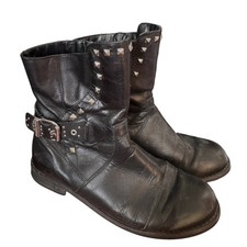 Harley-Davidson Riley Black Studded Leather Engineer Boots US 8.5M D83587