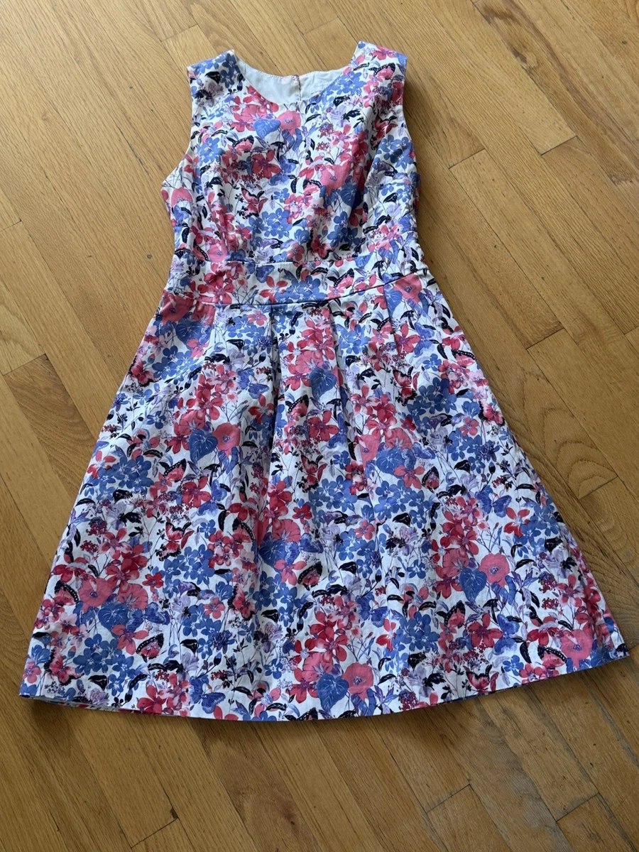 charter club summer dresses Charter Club XL Sleeveless Summer Dress Blue Floral Print Macy's