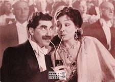 Groucho Marx & Margaret Dumont Sepia Postcard Classico Ludlow Coll #136-202