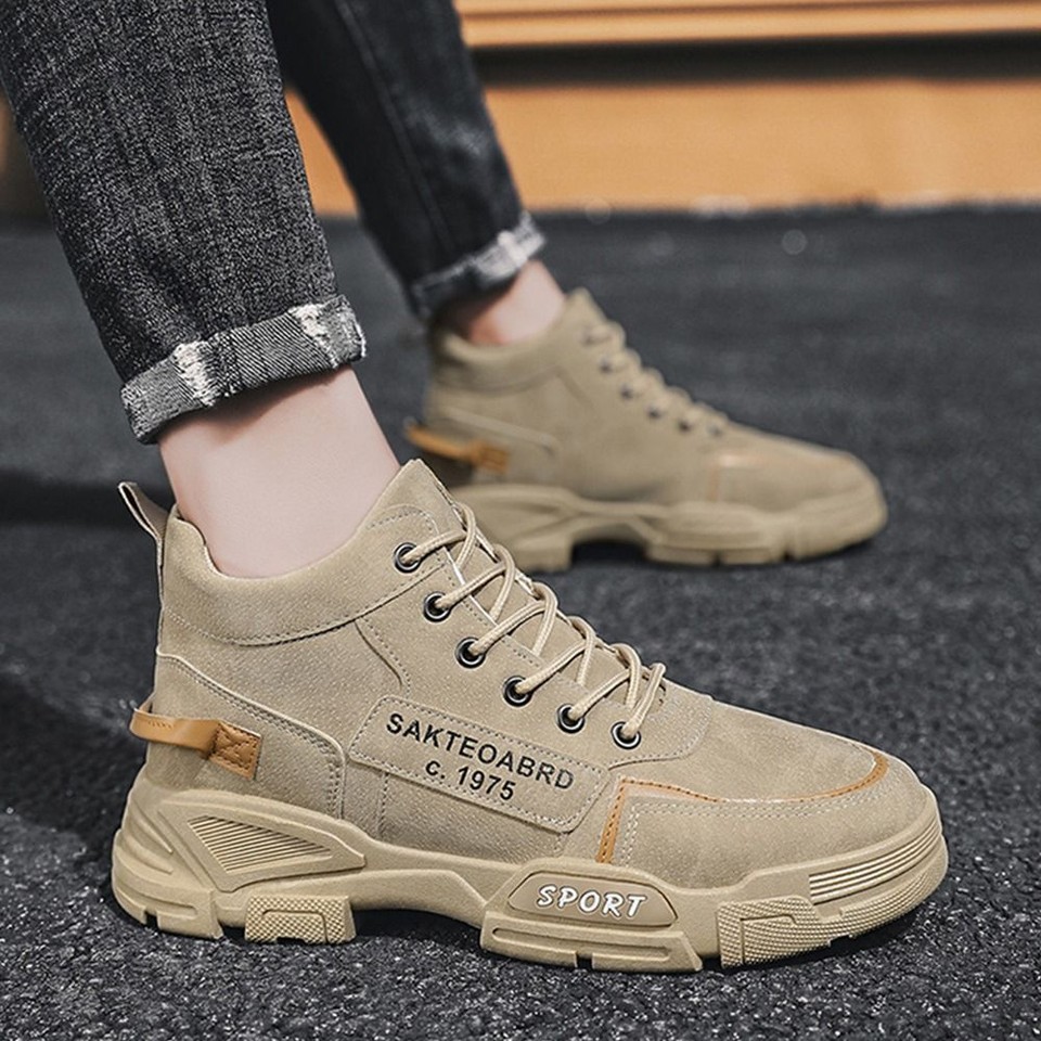 Black Men's Martin Boots Lace Up Men Boots Hot Men's Casual Boots