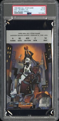 1998 NBA ALL STAR GAME KOBE BRYANT DEBUT/MICHAEL JORDAN MVP TICKET