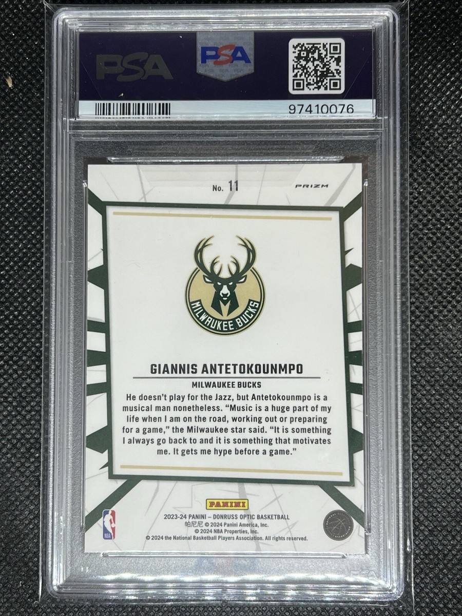 2023 Panini Donruss Optic GIANNIS ANTETOKOUNMPO 11 PURPLE MY
