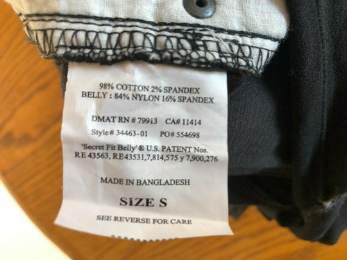 S Maternity Black Corduroy Slacks Oh Baby Motherhood $56 Pants Secret Fit Belly - Bild 9 von 9