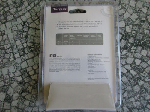 Targus USB 3.0 4-Port USB Hub 5 Gpbs Speed - Picture 2 of 2