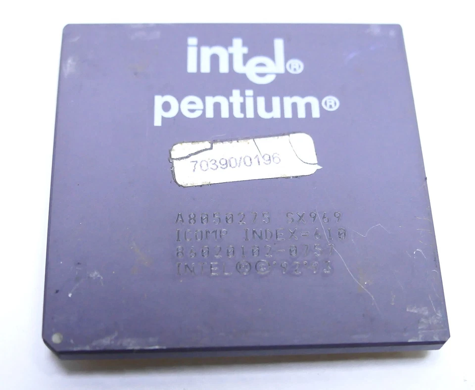 Intel Pentium i75 A8050275 SX969, Vintage CPU Prozessor, Sammlerobjekt I780 - Bild 3 von 4