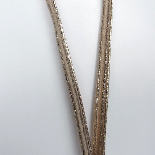 Purse Strap Gold Tone Faux Leather Gunmetal Chain Snap Hooks Adjustable 60" - Picture 6 of 8