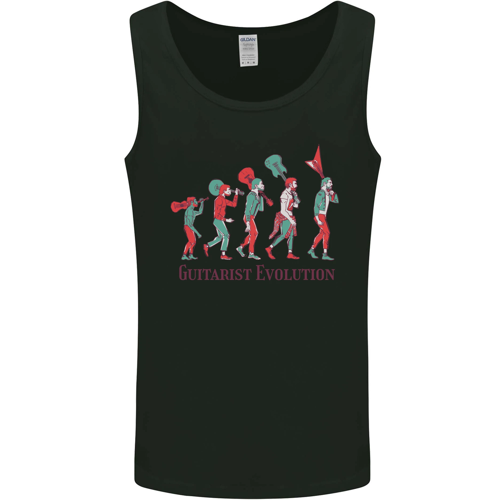 Evolution of a Guitarist Mens Vest Tank Top