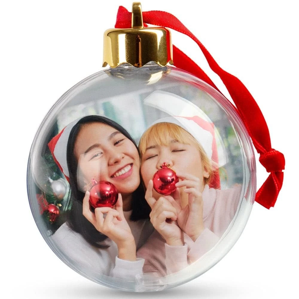 Palla pallina di Natale personalizzabile + foto regalo diametro