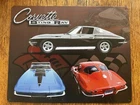Vintage Replica Tin Metal Sign Corvette GM Sting Ray bowtie Chevy Stingray