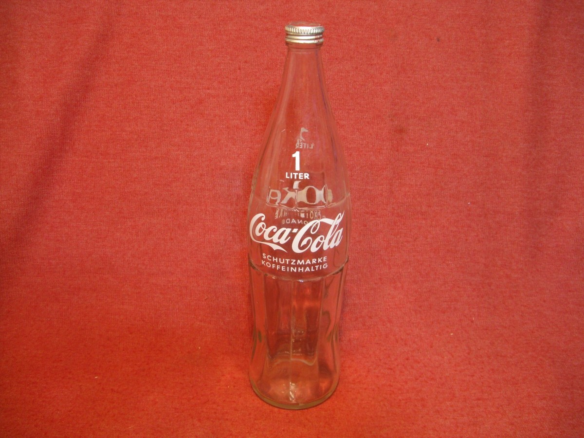 RARE German Coca-Cola / 1 Liter 33.8 oz GLASS Bottle with Twist