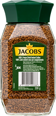 Jacobs, Kronung 100% Freeze Dried Instant Coffee, 200g (PACK OF 6