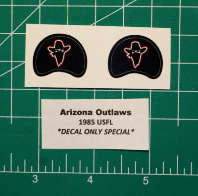 1985 Arizona Outlaws USFL Football Gumball Helmets *DIECUT DECALS ONLY* Custom
